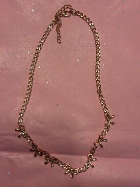 Paparazzi ribbon bow necklace
